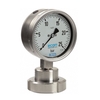 Manometer mit hydraulischer Trennmembran Typ: 39061 Edelstahl/Sicherheitsglas R100 Messbereich 0 - 6 bar Milch Kupplung DIN11851 DN25